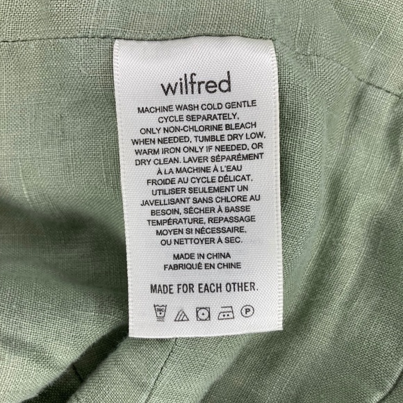 Aritzia Wilfred Wander Linen Blouse | Green | Size M - Picture 11 of 11